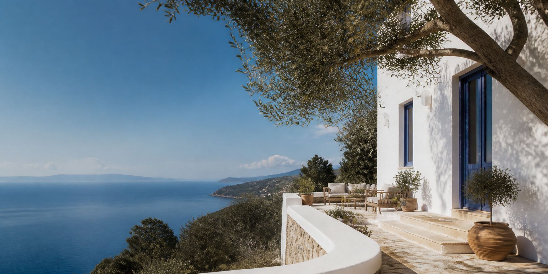 Bright Greek apartments and homes available to rent or buy.